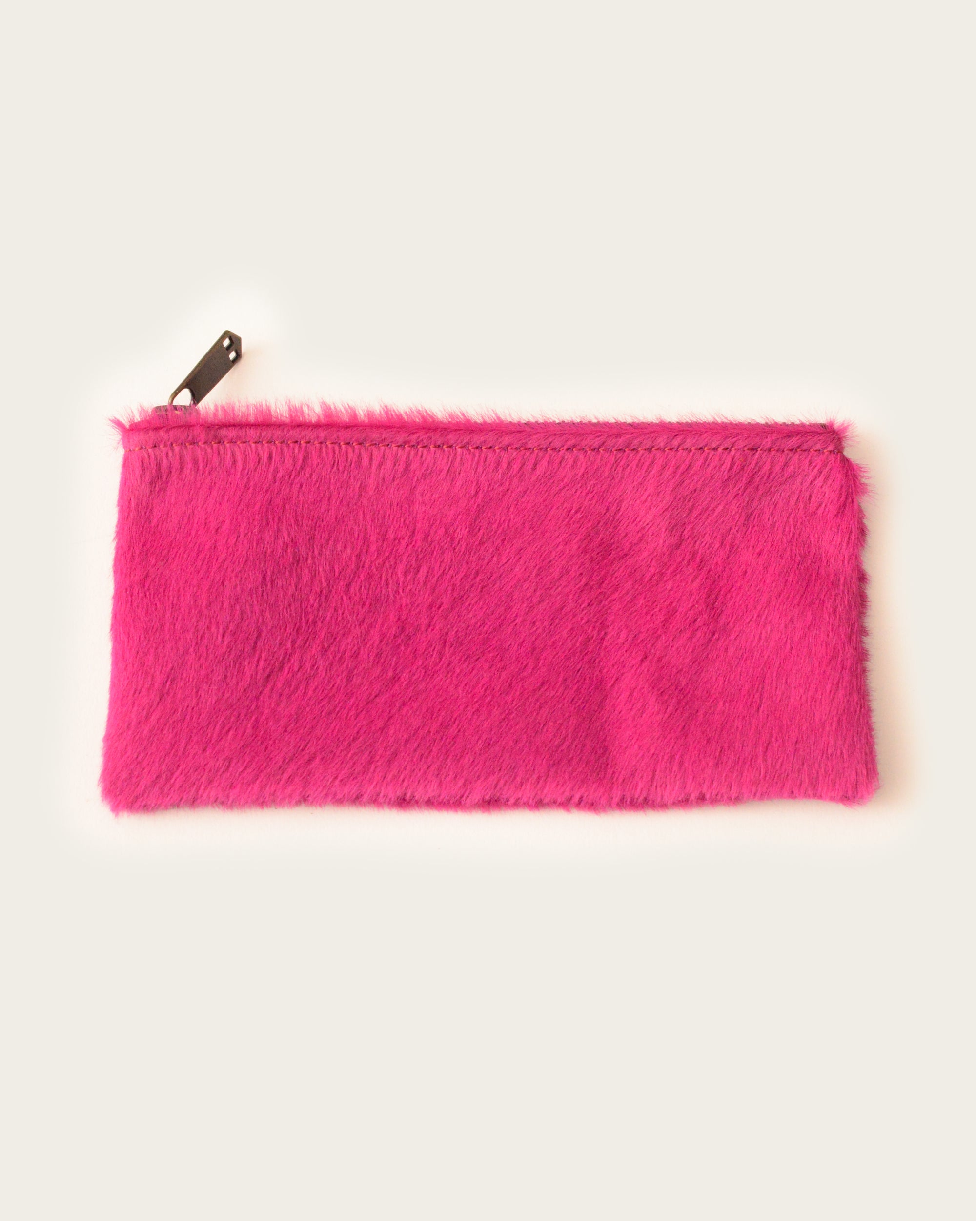 The 7” Pouch - Fuschia Hair Calf