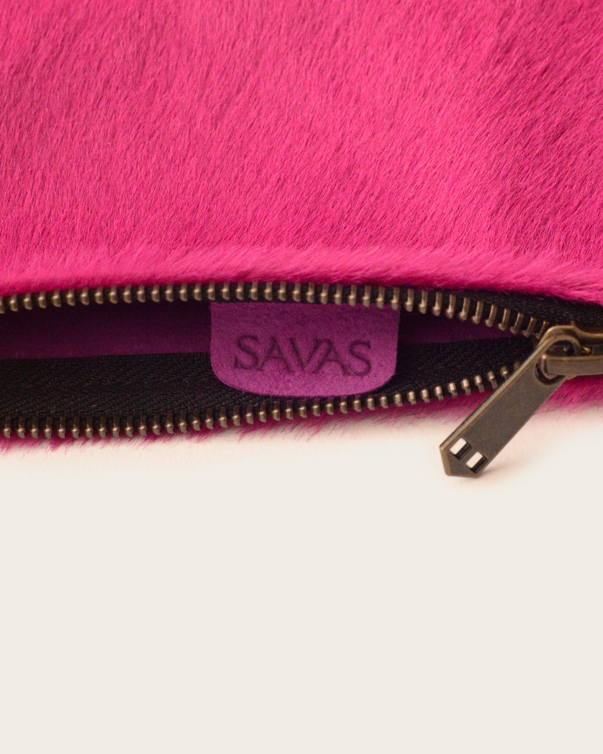 The 7” Pouch - Fuschia Hair Calf