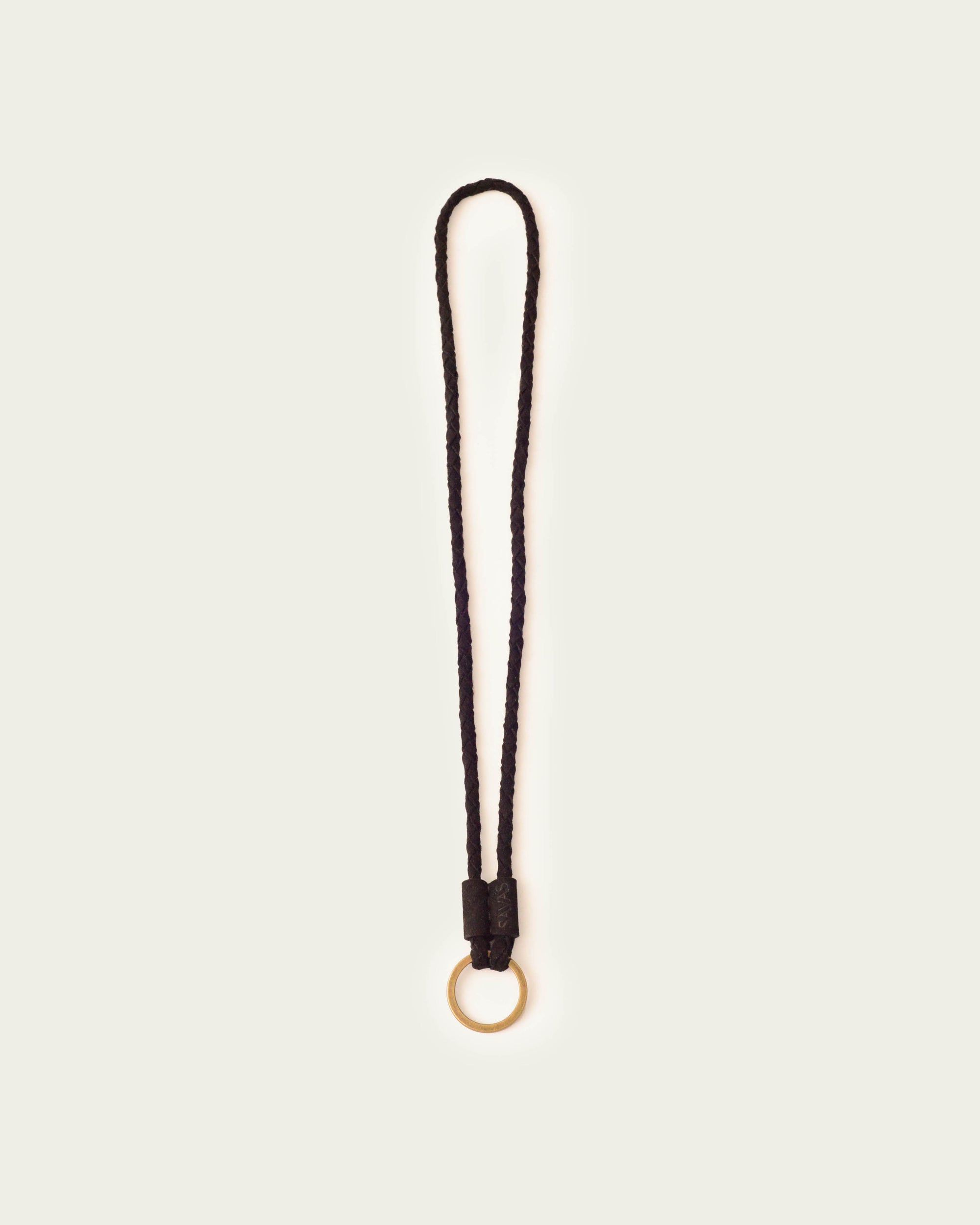 The Key Lasso: Black Suede (18" w/ Small Ring)