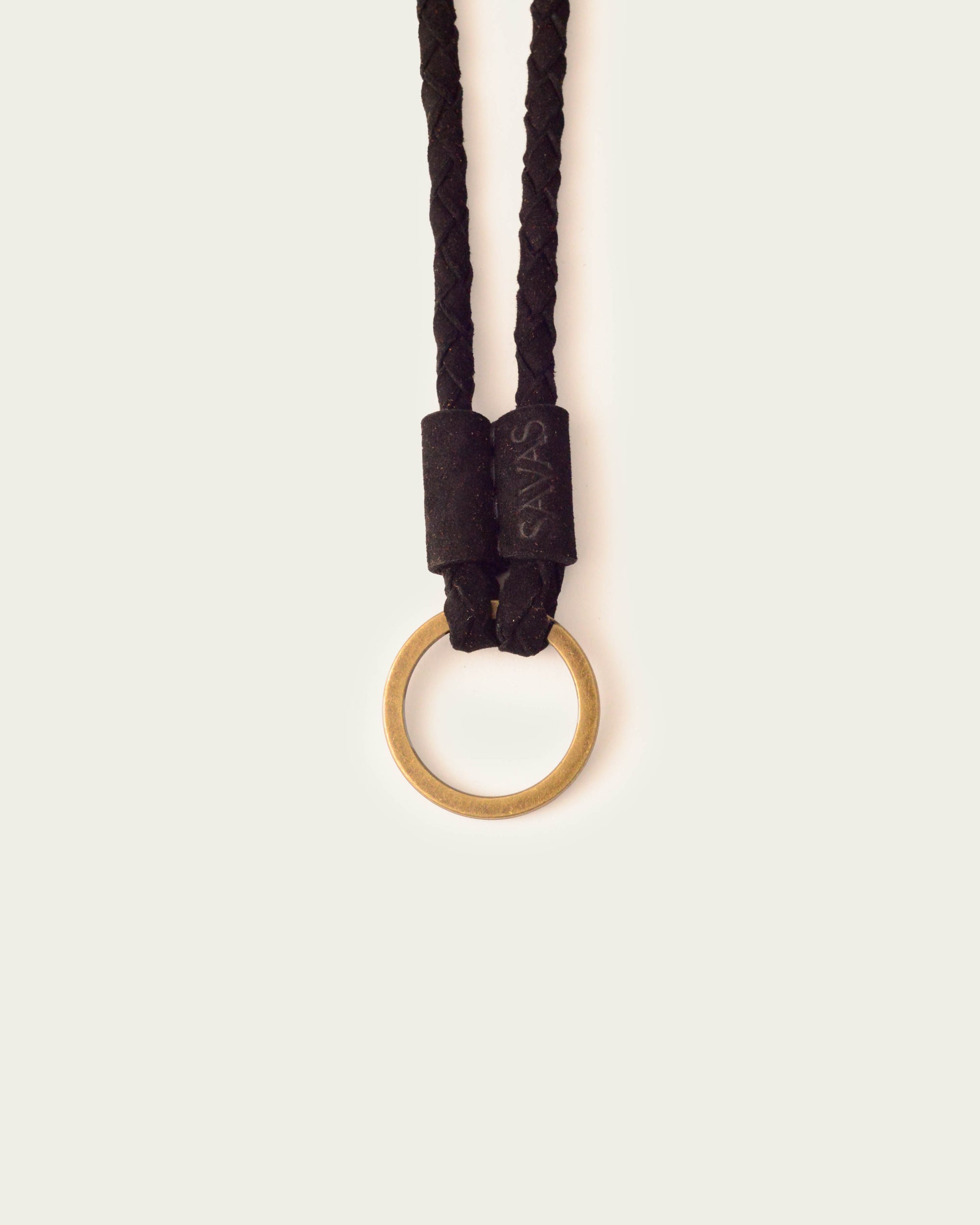 The Key Lasso: Black Suede (18" w/ Small Ring)