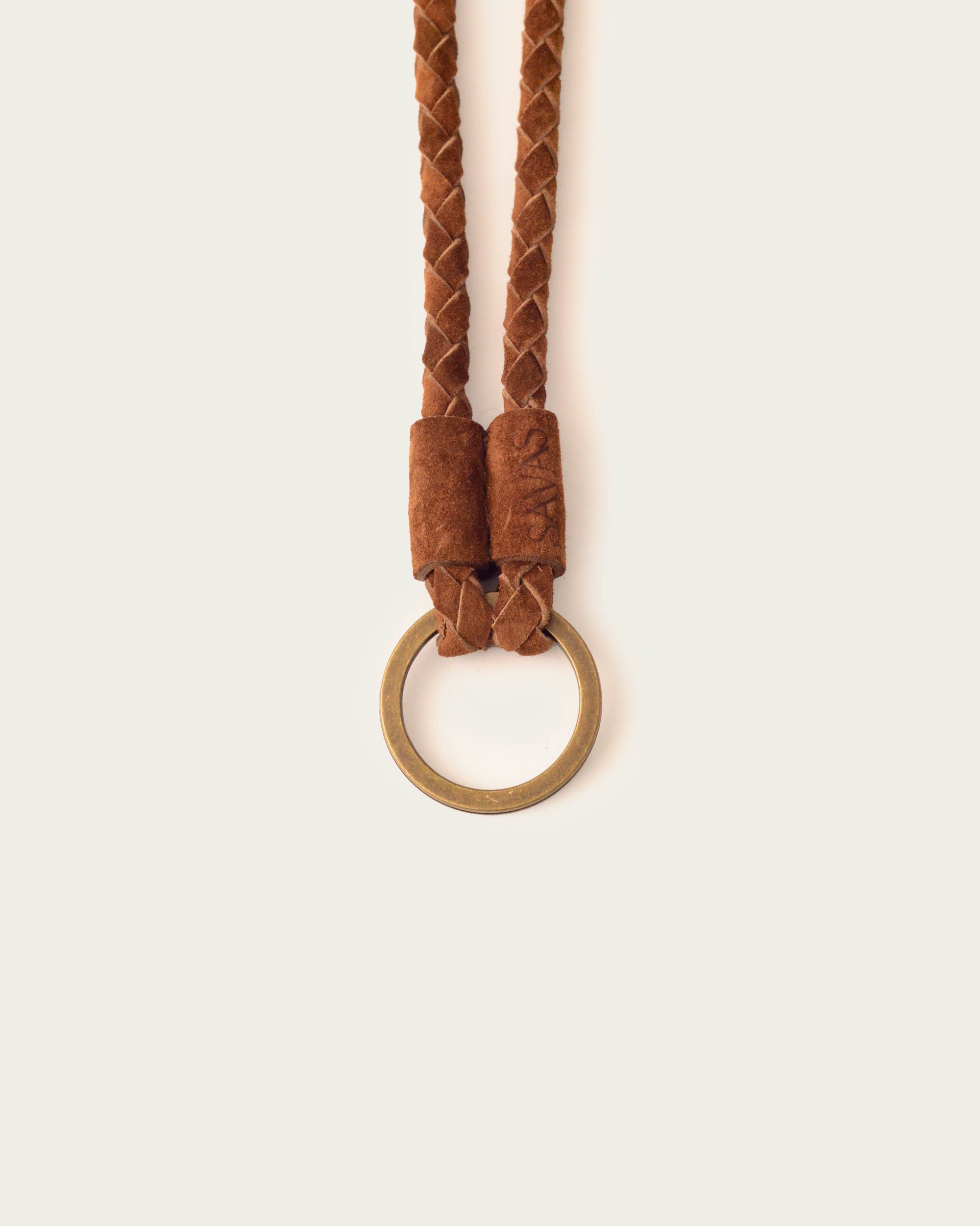 The Key Lasso: Walnut Suede (18" w/ Small Ring)