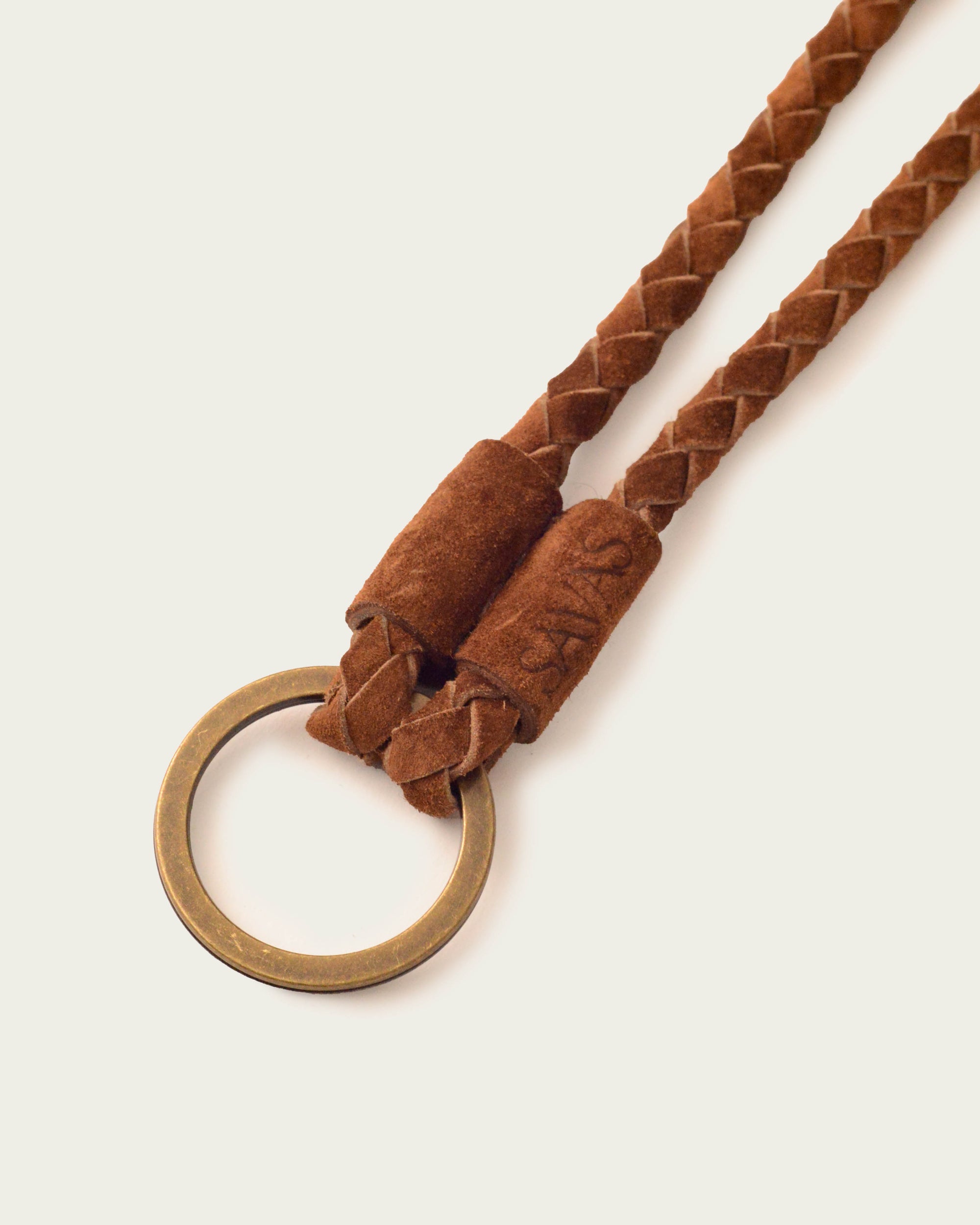 The Key Lasso: Walnut Suede (18" w/ Small Ring)