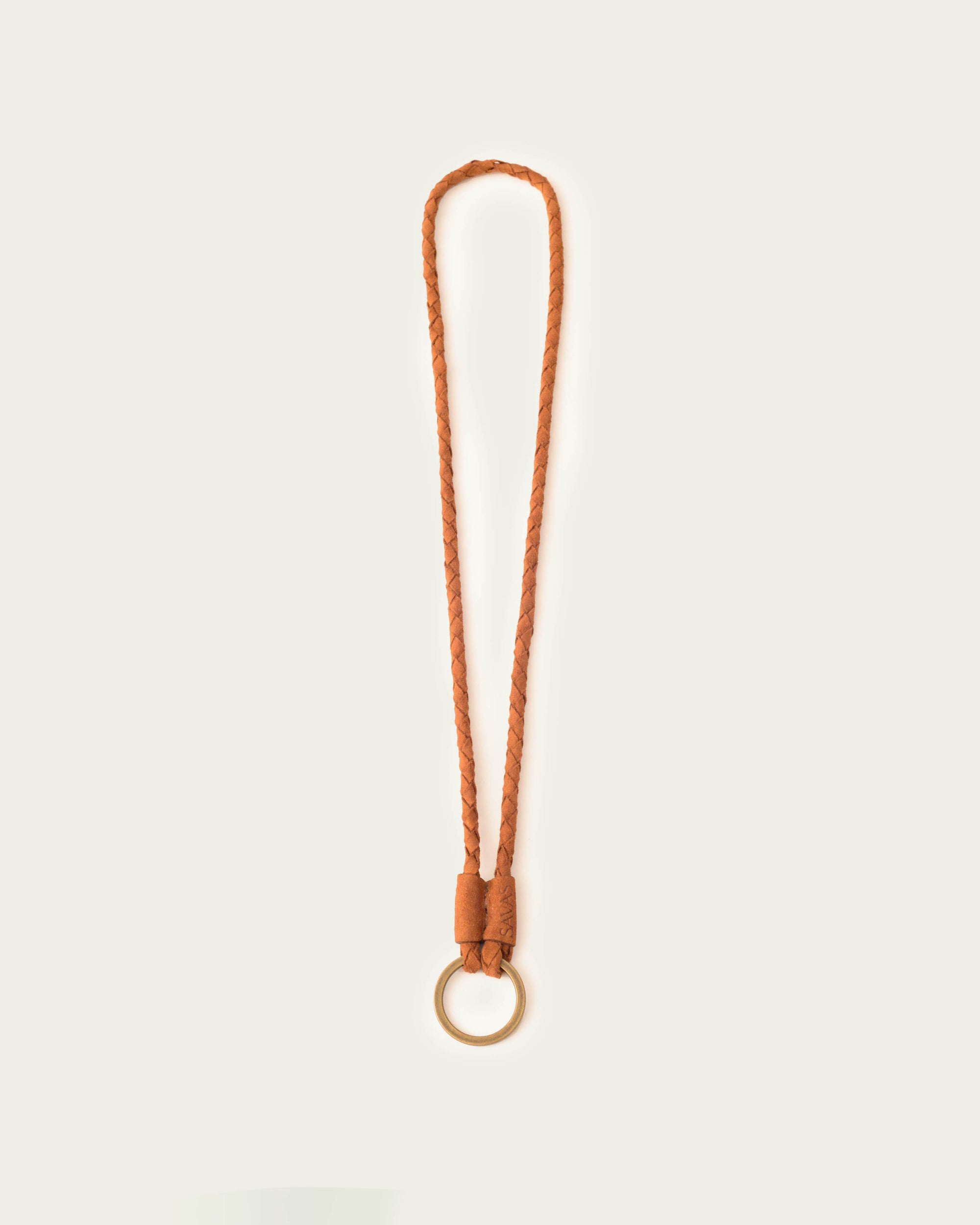 The Key Lasso: Cognac Suede (18" w/ Small Ring)