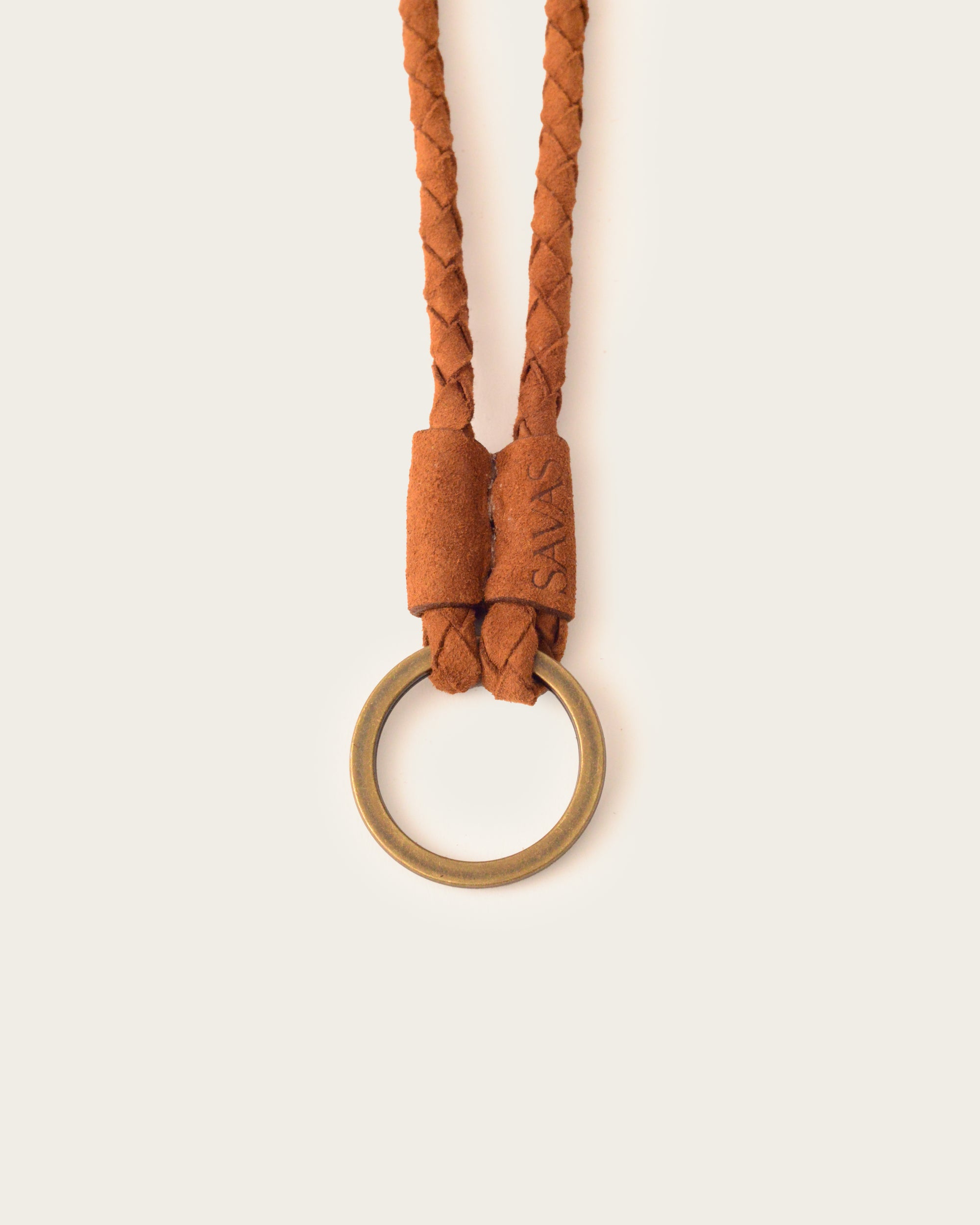 The Key Lasso: Cognac Suede (18" w/ Small Ring)