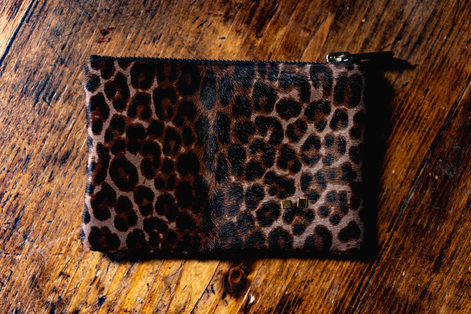 The 7” Pouch: Cheetah Print Hair Calf