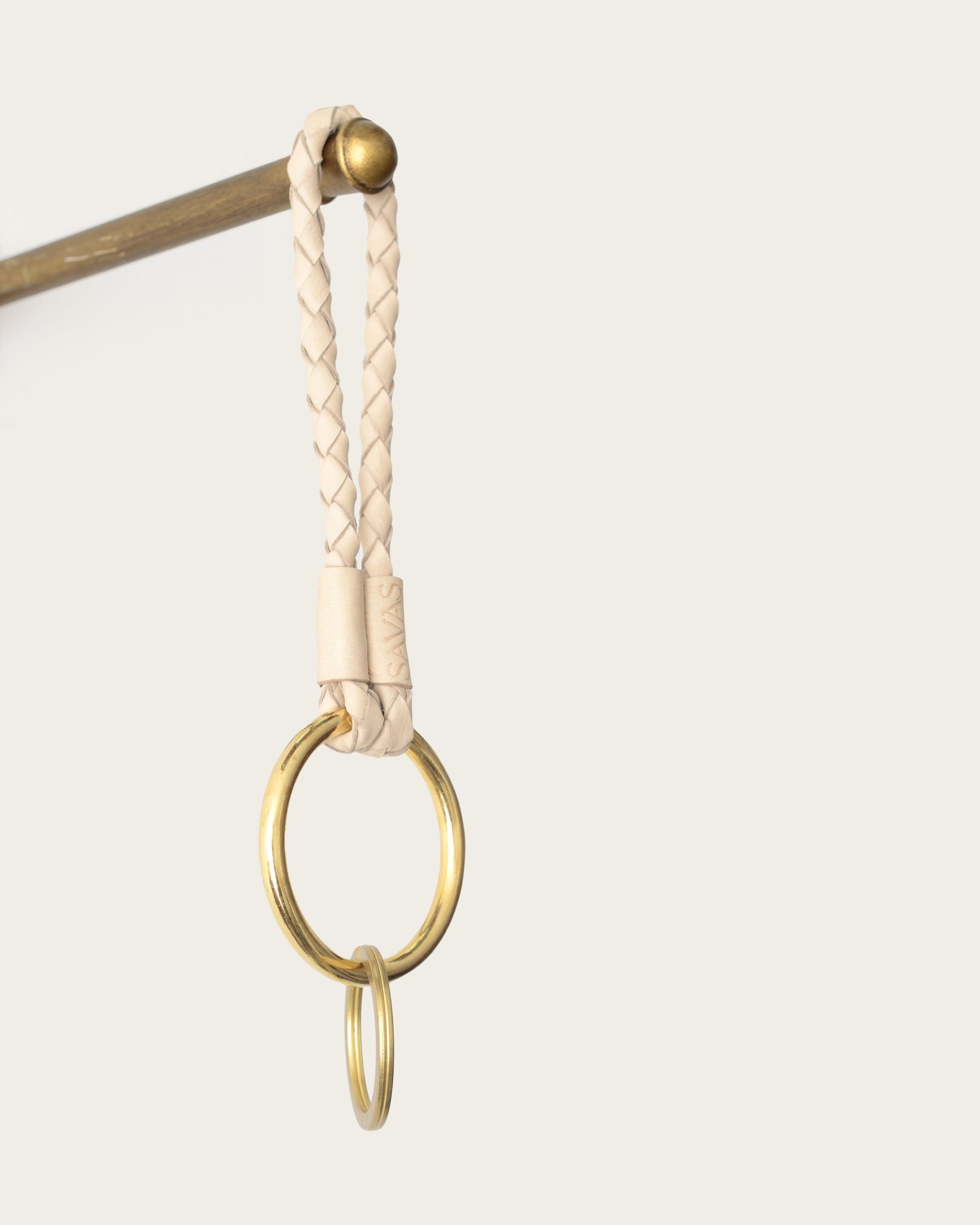 The Key Lasso: Bone Calf Leather (6")