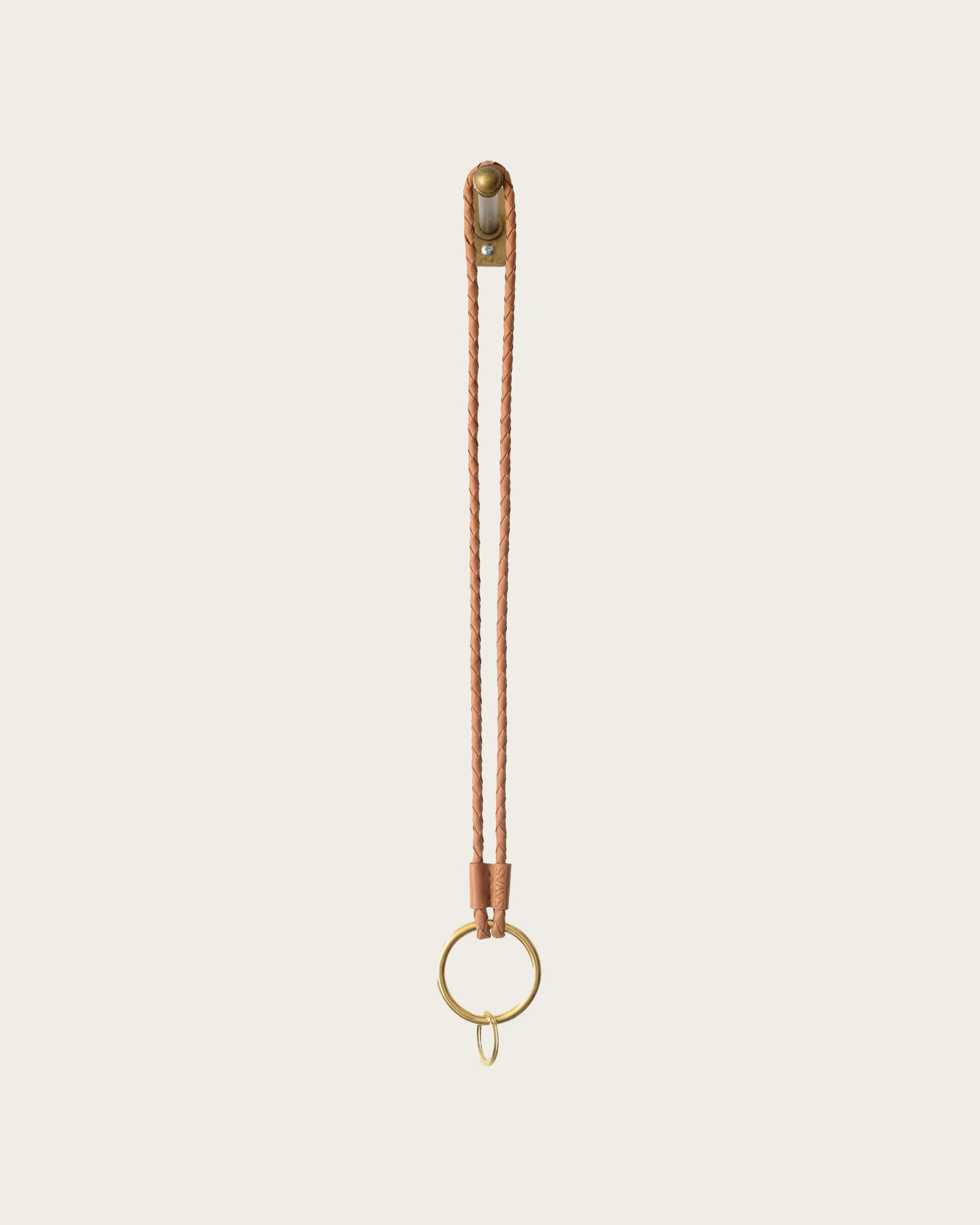 The Key Lasso: Cedar Leather (18" w/ Big Ring)