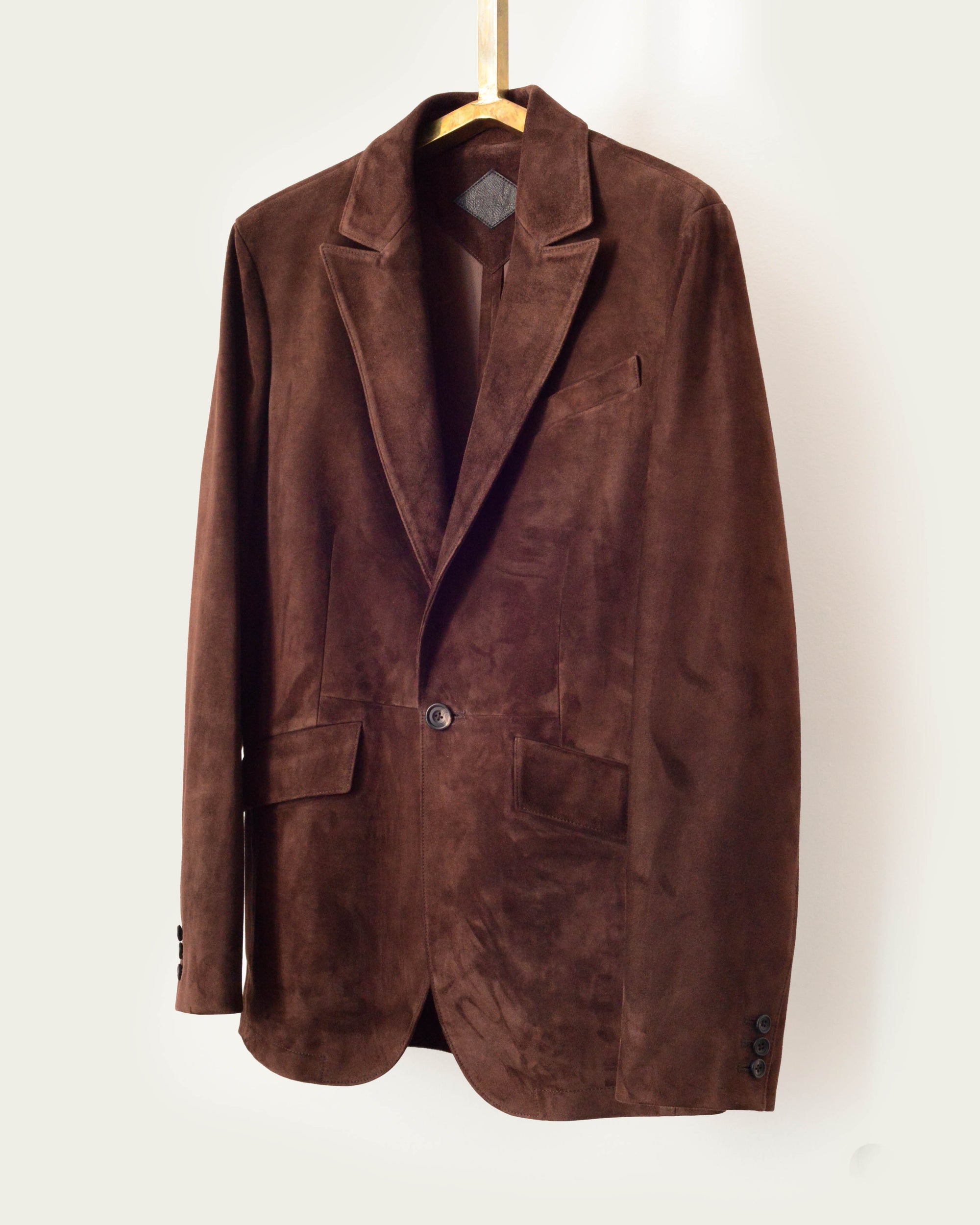 The Nichols Jacket: Hickory Calf Suede